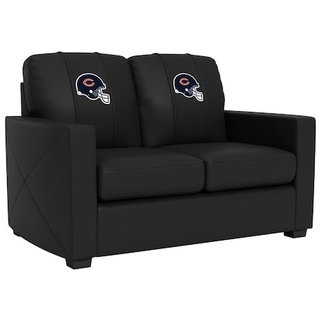 Dreamseat Silver Loveseat with Chicago Bears Helmet Logo XZ7759003LSCDBK-PSNFL20032
